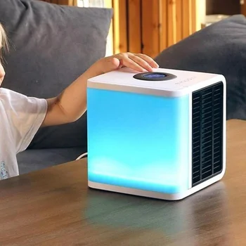 

Colorful lights USB Personal Space Cooler Air Conditioner Fan Efficient Eco-friendly Cool Space Office Desk Air Conditioning