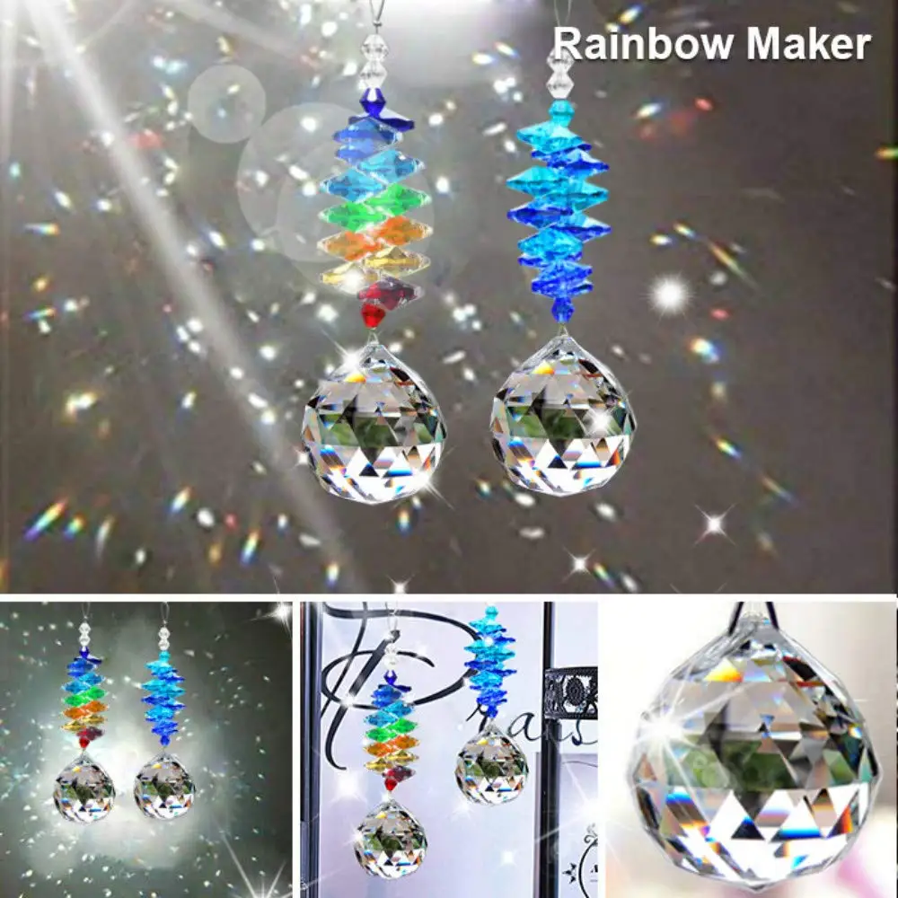 H& D Кристалл Suncatchers Радуга производитель окна висячие орнамент чакра хрустальные подвески для дома, офиса, сада декор(2 упаковки