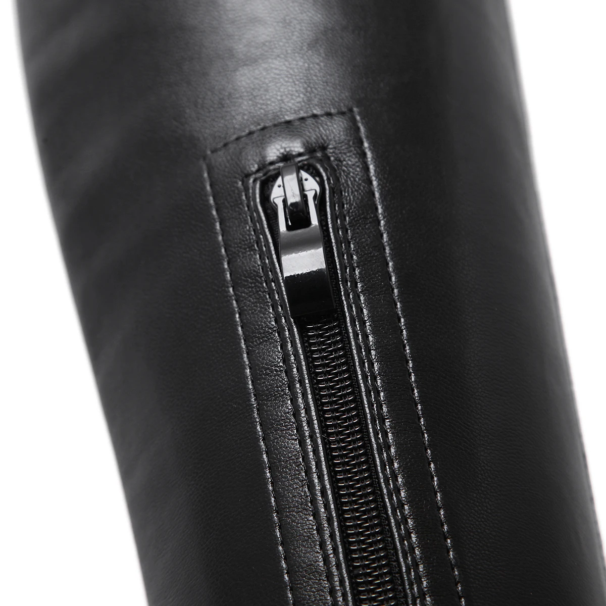 MOLAN/фирменные дизайнерские зимние новые модные пикантные черные ботфорты выше колена г. Женская обувь на молнии теплая плюшевая обувь, Размеры 35-40