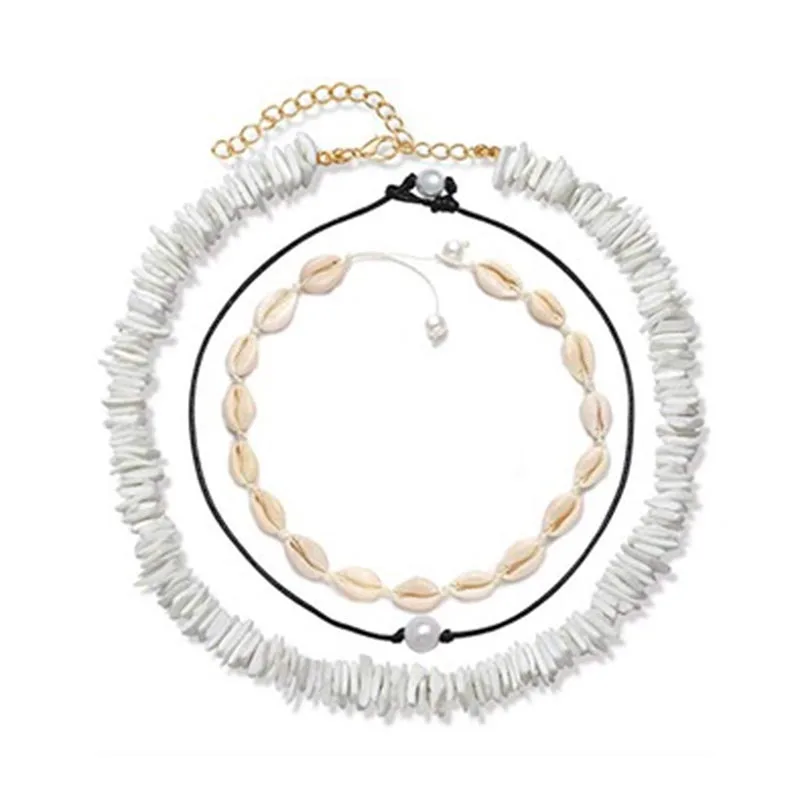 

Shangjie Puka Shell Necklace for Women Boho Tropical Hawaiian Beach Puka Chips Shell Surfer Choker Necklace Jewelry Mens Womens
