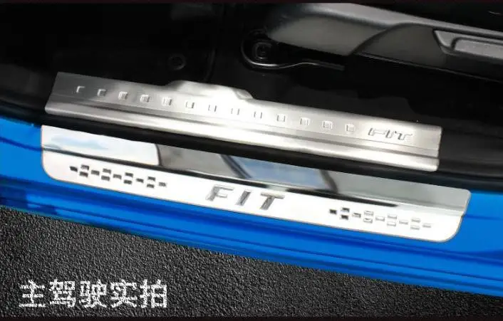 14-18 моделей для Honda fit внутренний и внешний порожек бар специальный Добро пожаловать педаль из нержавеющей стали декоративные аксессуары