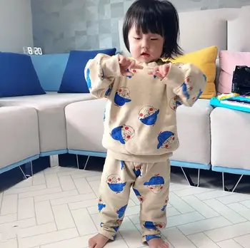 

Pre-sale 2020 bobo Autumn Winter Cute Toddler Baby Boys Sets Girls Printed Sweatshirts+Pants Outfit Set Kids Girl Sweats Suits