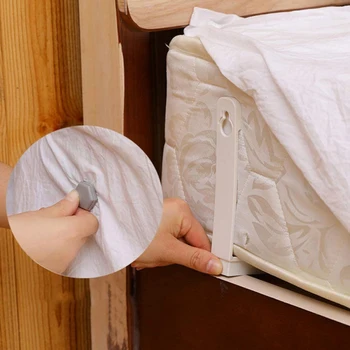 

4pcs Quilt Sheet Holder Clips Single Quilt Cover Fixed Non-Slip Clips Household Bed Sheet Cover Angle Fixed Buckle