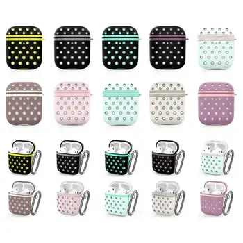 

New Double Color Silicone Wireless Earphone Charging Box Protector Case Cover for Apple AirPods 2/1 Shockproof Silicone Cover