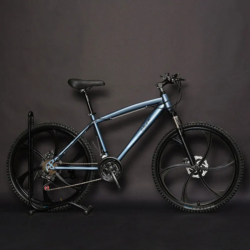Mountain Bike 26 Inch Adult Shifting One Wheel 6 Knife Aluminum Alloy Rim Double Disc Brakes Student Off Road Bicycle Mountain Bike 26 Inch Adult Shifting One Wheel 6 Knife Aluminum Alloy Rim Double Disc Brakes Student Off Road Bicycle