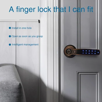 

Multifunction Keyless Entry Home Easy Install Smart Biometric Bluetooth Office Fingerprint Deadbolt Lock Apartments Front Door