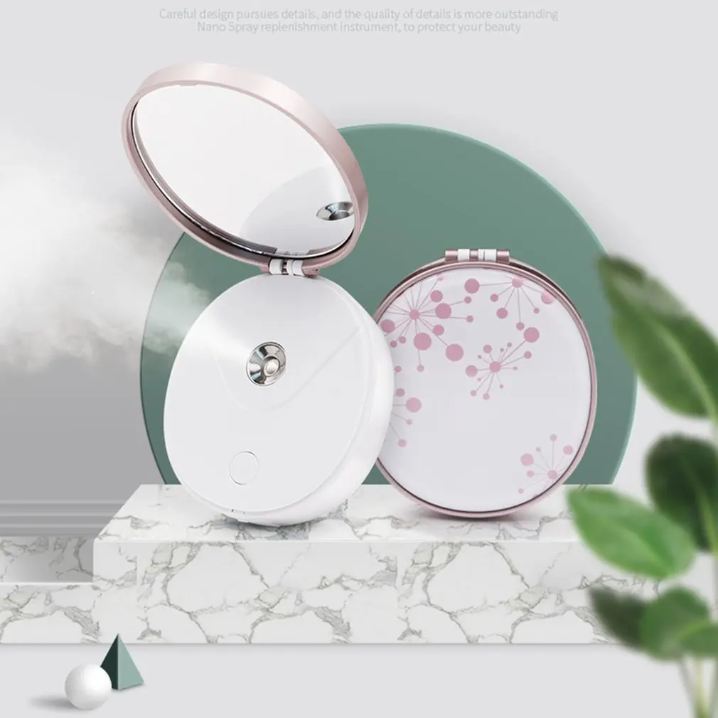 Mirror Humidifier USB Rechargable Portable Water Meter Charging Mini Steamed Face Humidifier Portable Size 3