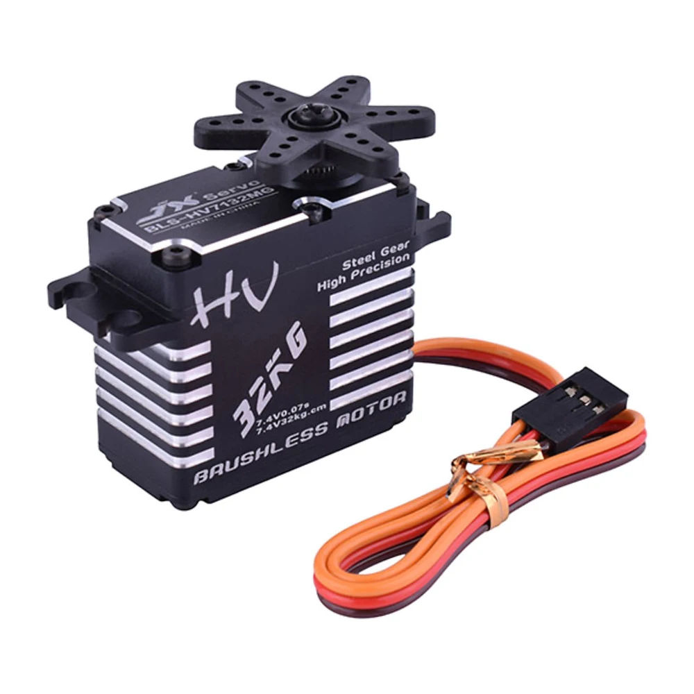 Servo JX BLS-HV7132MG avec câble et connecteur, prêt pour installation sur drone ou robot RC