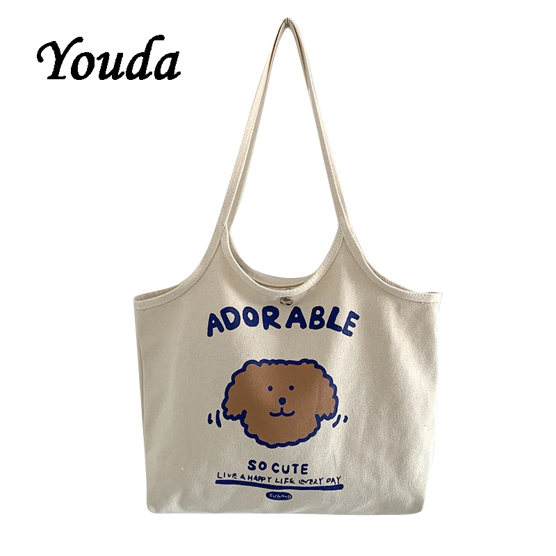 

Youda Original Fashion Canvas Women Bags Casual Ladies Shopping Handbag Vintage Style Bag For Female Classic Girls Handbag Tote