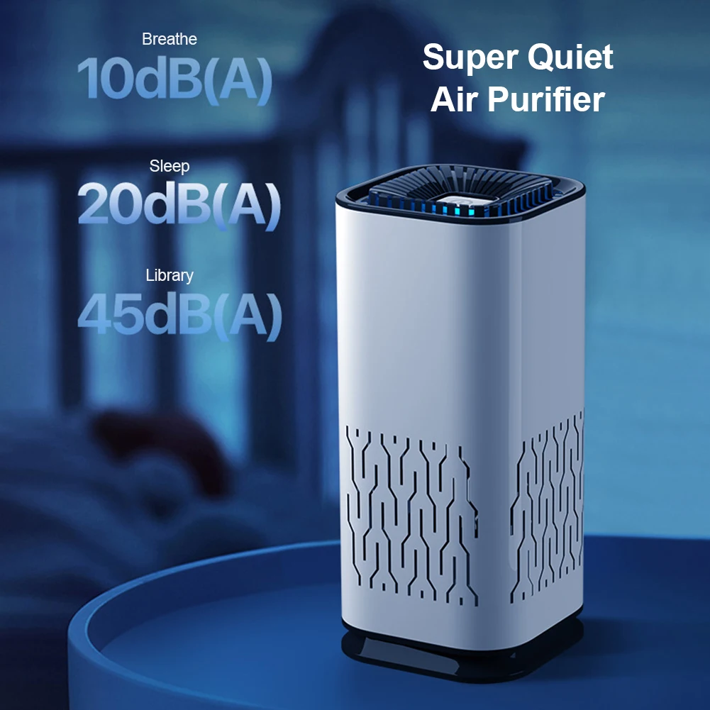 Air Purifier Portable Usb Car Negative Ion With Hepa Deodorant Filter Household For Home Office Desktop