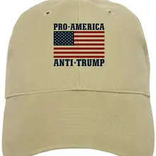 Про Америка Анти-Трамп бейсбольная кепка с регулируемым закрытием, уникальная печатная бейсбольная Кепка цвета хаки
