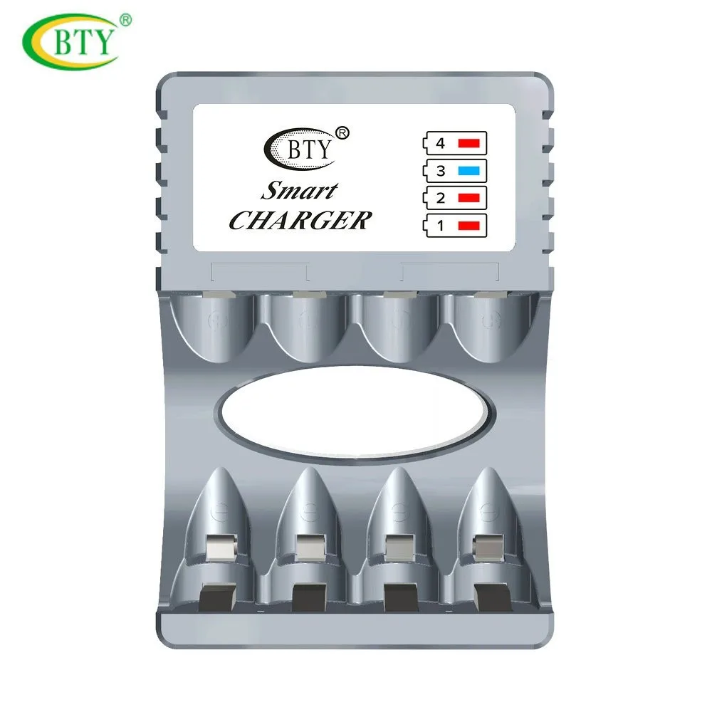 

BTY-A8 Smart charger LED indicators display AA AAA Battery charger For 1-4 AA/AAA Ni-MH/Ni-Cd rechargeable battery