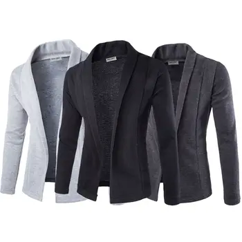 

Men's Solid Blazer Cardigan Long Sleeve Casual Slim Fit Sweater Jacket Coat