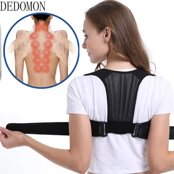 

Brace Support Belt Posture Corrector Adjustable Back Clavicle Spine Back Shoulder Lumbar Posture Correction corrector de postura