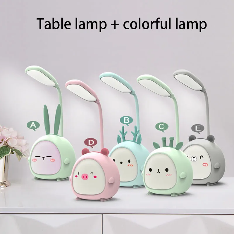

led desk lamp eye protection table lamp usb with charging cartoon Free shipping for bedroom table lamp night light