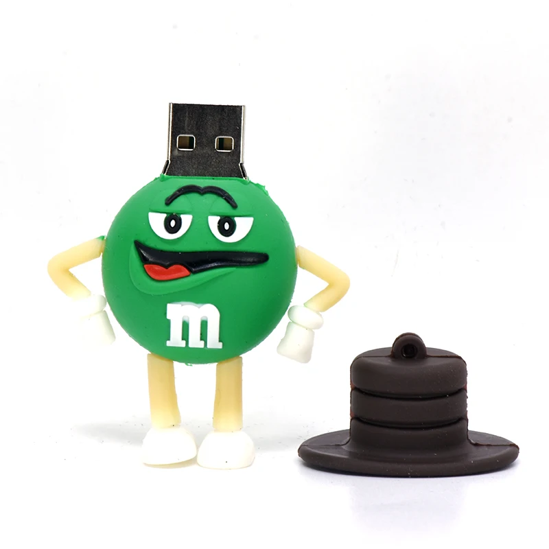 Новый M &amp m's шоколадный мультяшный флэш накопитель Usb 4 ГБ 8 16 32 64 Гб 128 256 карта