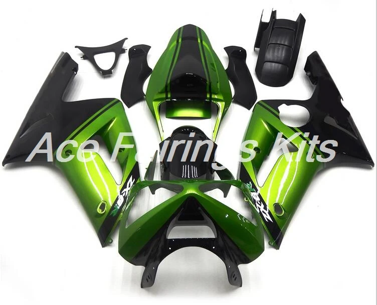

4Gifts New ABS Full fairing kit Fit for Kawasaki ZX6R 2003 2004 ZX-6R 03 04 Ninja 636 Fairings bodywork set black green