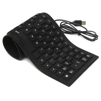 

Novelty Design Laptop Notebook Portable Flexible Silicone Keyboard Foldable Waterproof DustproofB Silent Keys PC Keyboard