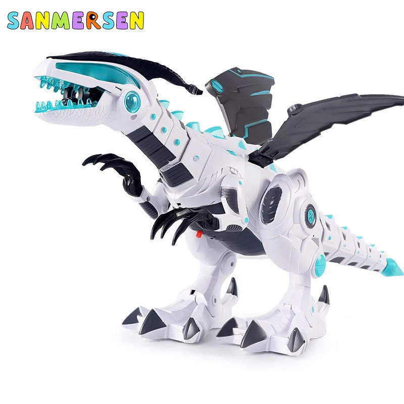Mecânicos com Asa Crianças Brinquedos Pulverizar Dinossauros Eletrônico Andando Modelo Animal Dinosaurio Juguete Robô Mecânico Pterosaurs