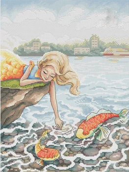 

ZZ1864 Decoration Home Decor New Arrival Homfun Craft Christmas Cross Stich Set NO Hoop Counted DIY Cross Stitch Kit Painting