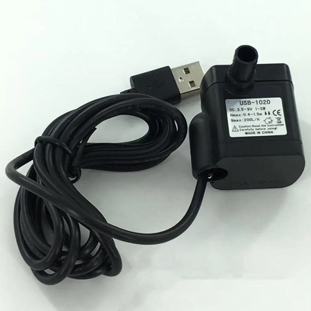 Высокое качество Usb-1020 микро погружной насос Dc3.5V-9 V 3W аквариумный аквариум фонтан Пруд водяной насос