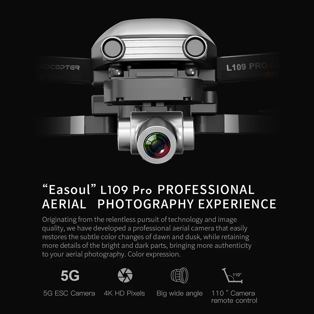 L109 PRO GPS Дрон 4K ZOOM камера двухосевая Антивибрационная стабильная Карданная 5G WIFI RC