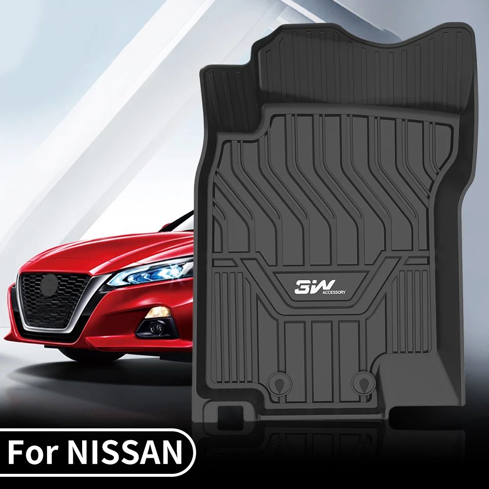 

3W full TPE floor mats for NISSAN Teana Qashqai X-Trail Sylphy Tiida Patrol 3D scanning car mats One-piece injection car mats