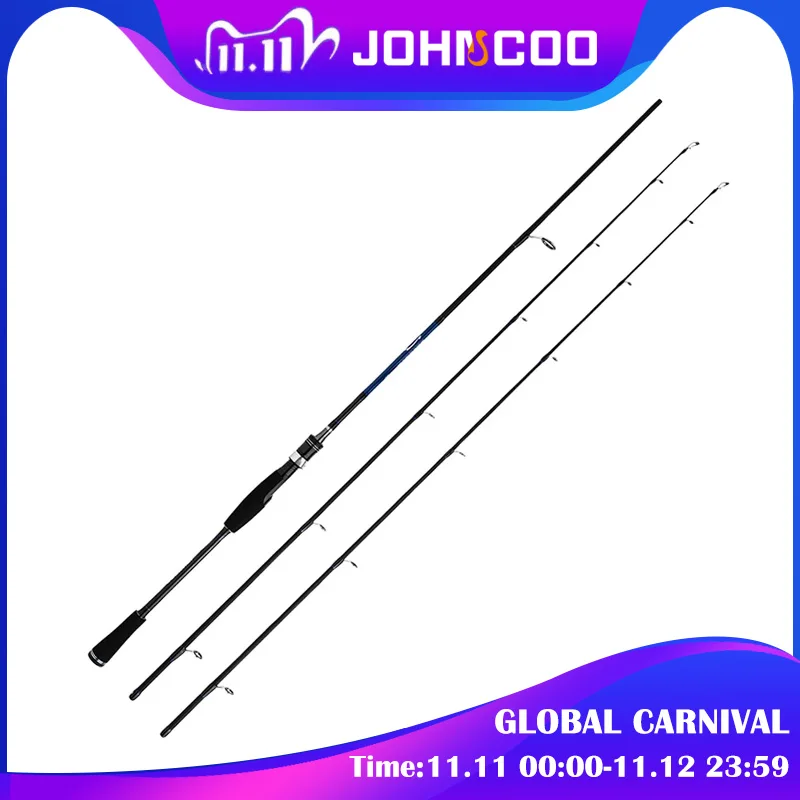 

JOHNCOO Casting Spinning Fishing Rod 1.8m 2.1m 2.4m Power M MH Carbon Rod Pole 2 Section Fiber Baitcasting Fishing Rod