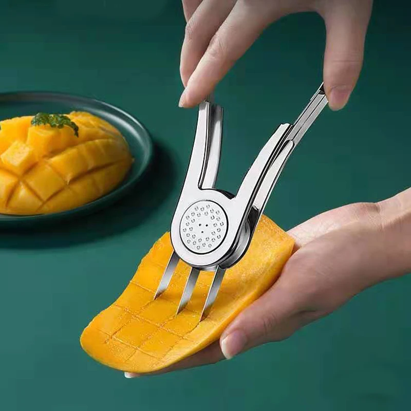 Mango Splitter Multi-function Fruit Divider for Cutting Mango Cubes Special Knife for Peeling Separating and Cutting Mangoes