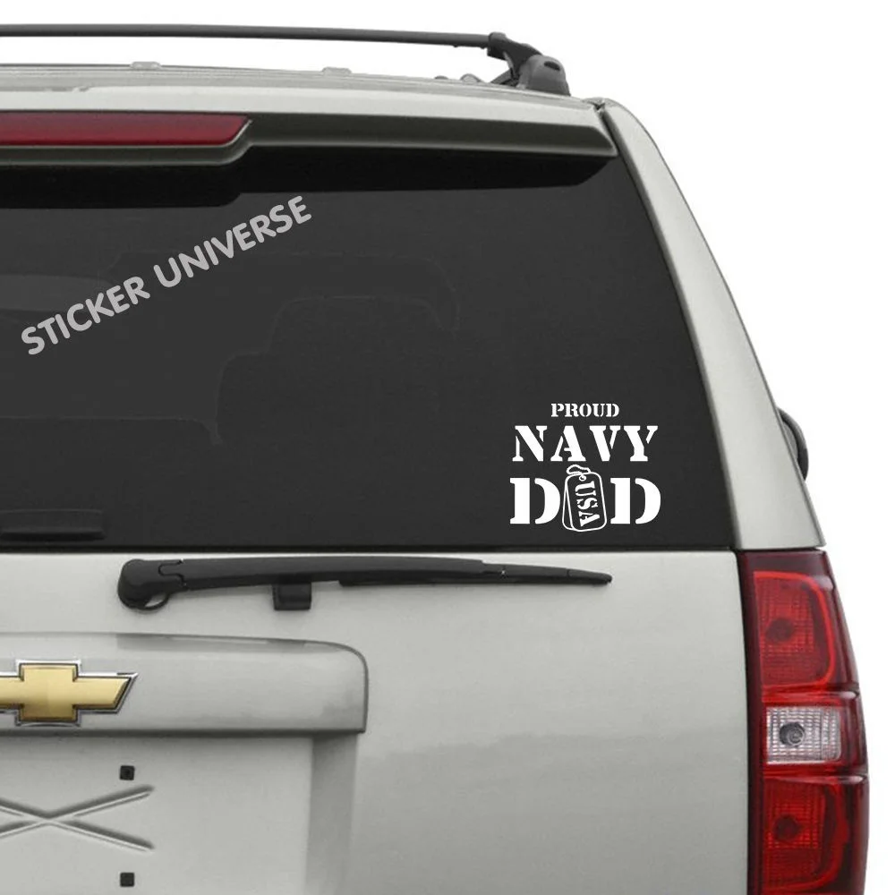 Виниловая наклейка с надписью Proud Navy Dad 5 &quotX6&quot | Печать США военные силы 15x12 см