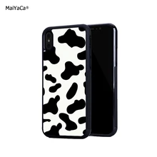 MaiYaCa чехол для телефона с принтом из коровьей кожи с черными мягкими краями для iphone 11 pro max x 5S se 6s 7 8 plus XR XS MAX чехол