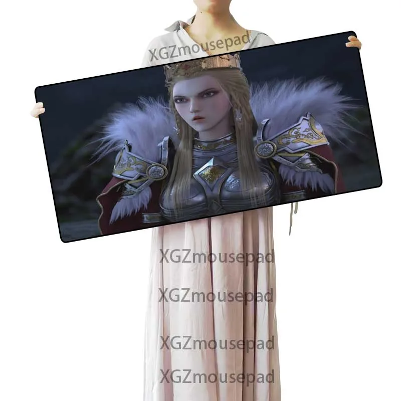  XGZ Cute Angel Custom Large Gaming Mouse Pad Black Lock Edge Computer Keyboard Desk Mat Speed Rubbe