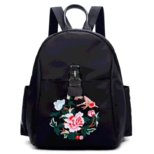 Стильный этнический рюкзак с вышитыми цветами Женская ткань Оксфорд большой объем женский рюкзак поколение жира