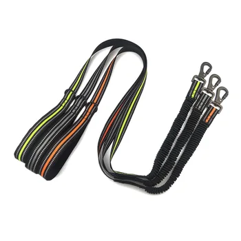 

Elastic buffer Large Dog Leash pet Lead Reflective Traction rope Climbing big Dog Leashes Diving cloth handle with Carabiner