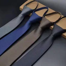 Сплошной цвет Arrowhead Sportsman женский галстук на молнии настраиваемый Повседневный жаккард внешней торговли студентов ребристый узор ленивый галстук 6