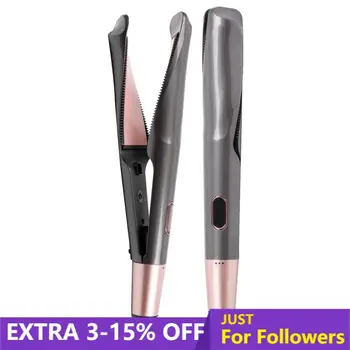 

2 In 1 Hair Straightening Curling Iron Professional Ceramic Flat Irons Hair Styling Tools Fast Heating Hair Straightener Curler