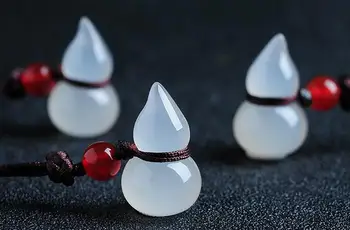 

fine jewelry handmade chalcedony pieces bare jade original accessories hulu pendant free shipping