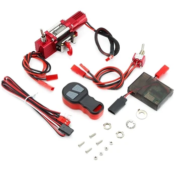 

RC Car Metal Winch + Wireless Remote Controller for 1:10 RC Crawler Car Traxxas TRX4 Axial SCX10 90046 D90