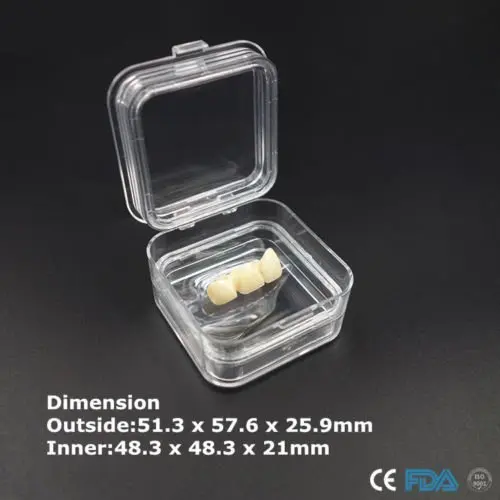 Ящик для хранения зубных протезов прозрачный контейнер с мембраной