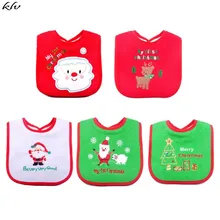 Детский нагрудник с рождественской елкой, Санта Клаусом, лосем, бандана, нагрудники для малышей, аксессуары для кормления, многоразовые Слюнявчики, полотенце, мягкие детские вещи