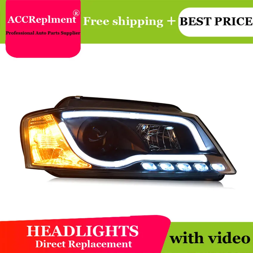 

Car Styling For Audi A3 headlights 2008-2012 For Audi A3 head lamp LED DRL Lens Double Beam H7 HID Xenon bi xenon lens