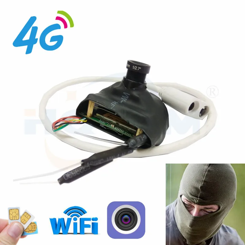 HQCAM 3G 4G SIM модуль камеры 5MP IMX335 1920P беспроводной мини 4G контактный отверстие Встроенный микрофон слот карты Micro SD
