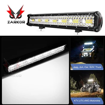 

Zarkor 20Inch led bar Work light 12V 24V 420W atv 4x4 Outdoor Light Off road 4x4 truck 6500K 6600lm 140SMD IP68 waterproof
