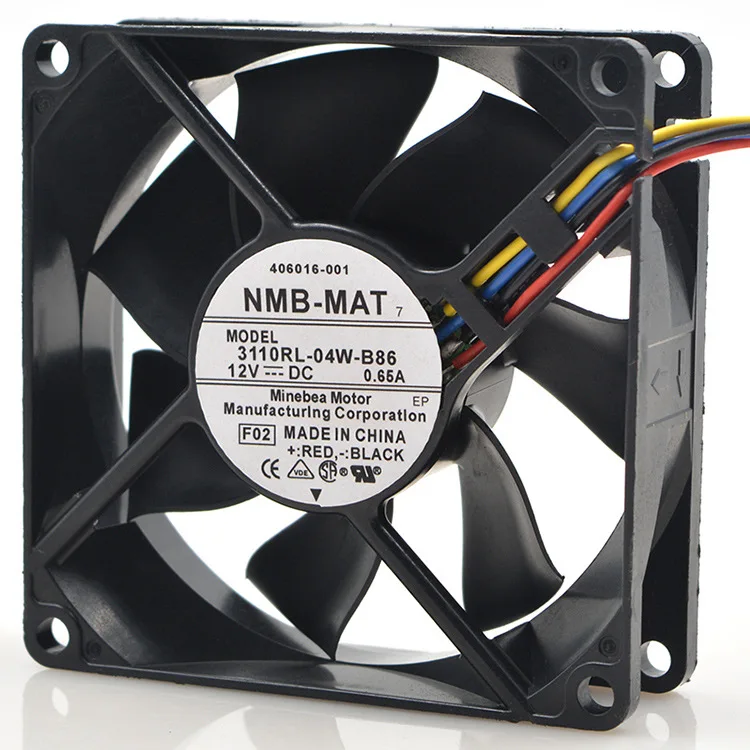 Для NMB 3110RL-04W-B86 8025 12 В 0.65A 4 линии 8 см вентилятор охлаждения с температурным управлением
