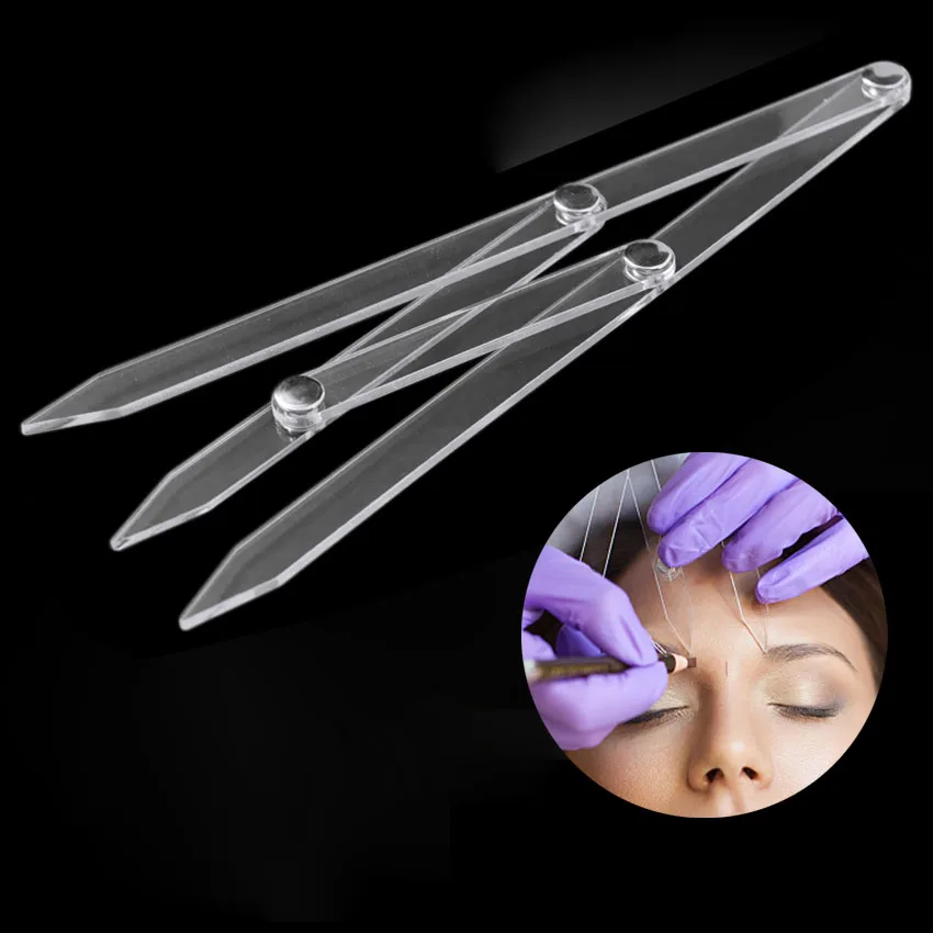 Eyebrow Rulers 1pcs Acrylic Permanent Makeup Ruler Eyebrow Shaping Stencil Tools Ratio Divider Ruler