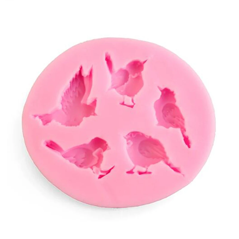 Cute Birds Shape Silicone Fondant Cake Decorating Mold Chocolate Polymer Clay Mould Animal Cake Tool For Bakeware