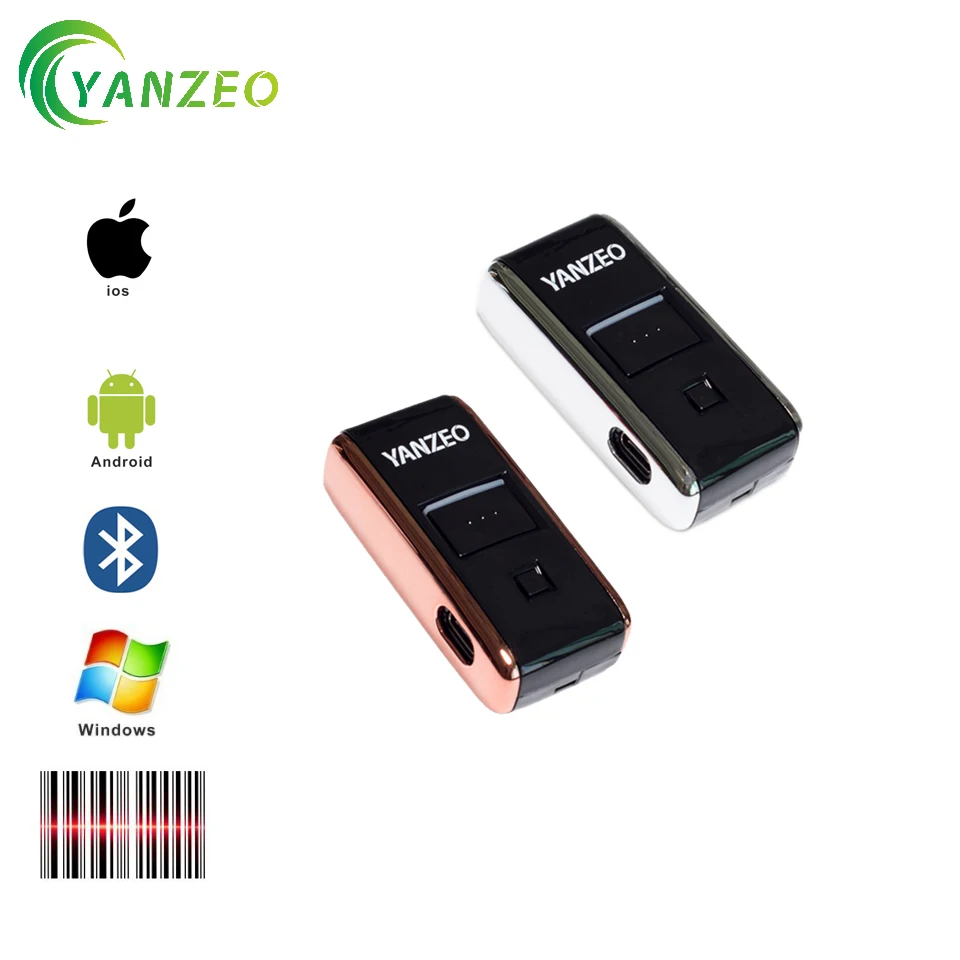 

YZ-2002 Mini Portable Pocket Memory Laser Scanner Bluetooth Wireless Handheld 1D Laser Barcode Scanner