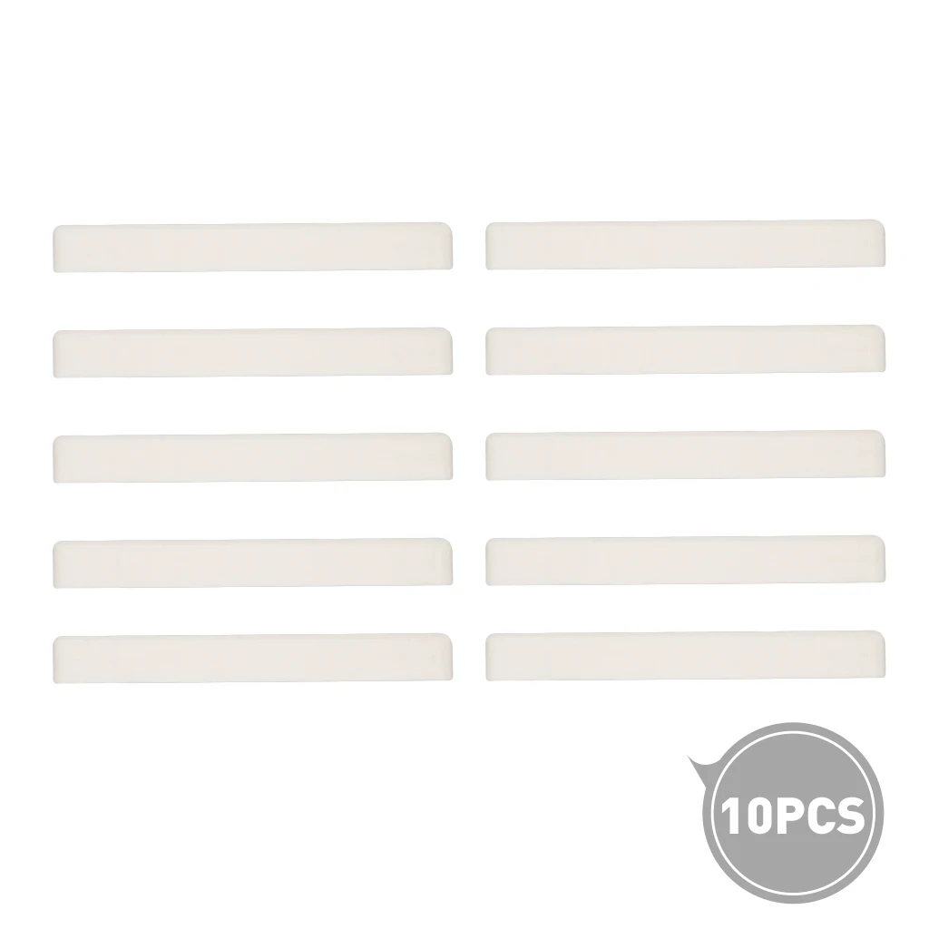 

10pcs/ 1set 53mm Ukulele Saddle Blank Ukulele Bone Saddle Hawaii Guitar Parts Accessories