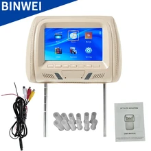 

BINWEI Universal 7 Inches Car Headrest Pillow Monitor Multimedia Player with USB SD MP5 FM Speaker Black / Grey Color