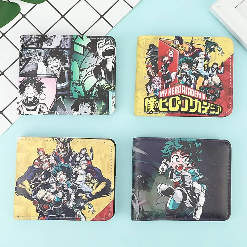 Милые кошельки для монет в стиле аниме, кошелек my hero Academy, кошелек, держатель для карт, карман для монет на молнии и застежке
